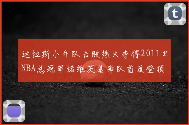 达拉斯小牛队击败热火夺得2011年NBA总冠军诺维茨基率队首度登顶